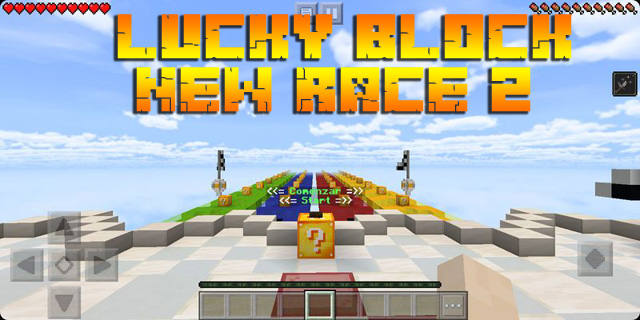Майнкрафт карта Lucky block Race 2 на Андроид
