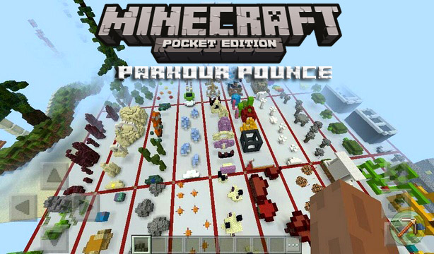 Скачать паркур карту для Minecraft PE | Parkour Pounce