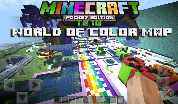 Скачать паркур карту World of Color для Minecraft PE 1.2.10