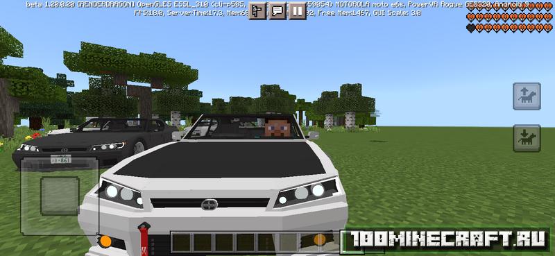Мод на машину Scion tC для Minecraft PE 1.20 на Телефон