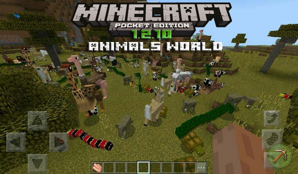 Мод Animals World (Мир животных) для Minecraft PE 1.2.10