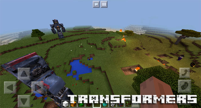 Мод Трансформеры на Minecraft PE 1.2.10, Windows 10