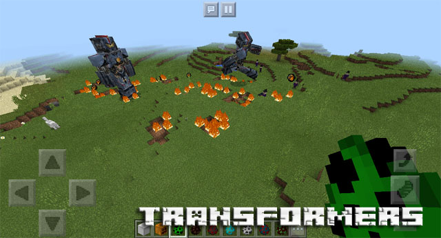 Мод Трансформеры на Minecraft PE 1.2.10, Windows 10
