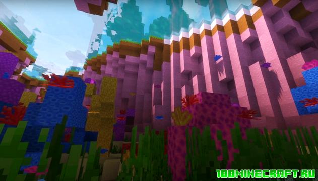 Текстуры Kawaii World для Minecraft Bedrock 1.16 | MCPE