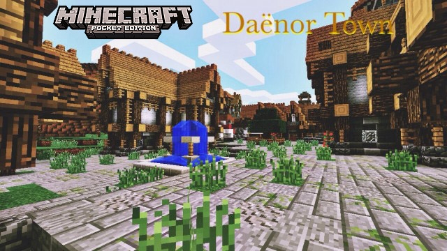 Карта для Minecraft PE / Daenor Medieval Town