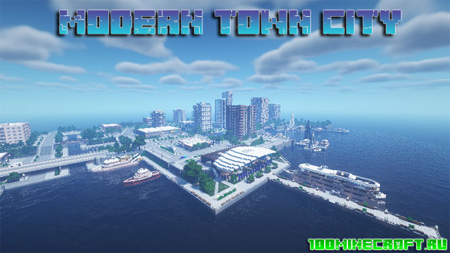 Карта Modern Town City для Minecraft 1.16.5