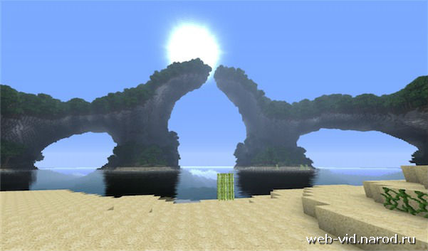 Карта на острове с красивыми ландшафтами и пейзажами для Minecraft 1.5.1 - 1.6 / Скачать бесплатно