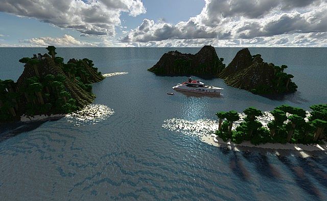 Скачать карту для Майнкрафт - Яхта на острове