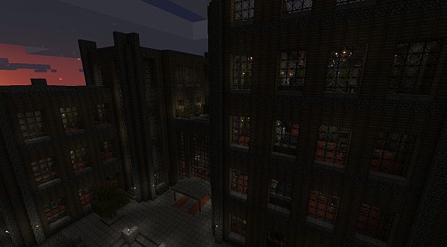Отель в ночное время / Карта для Minecraft