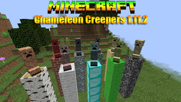 Minecraft мод Chameleon Сreepers для версии 1.11.2