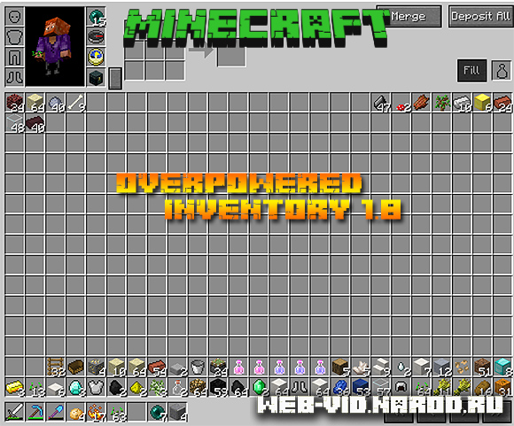 Мод на компьютер для Майнкрафт 1.8 / Overpowered inventory