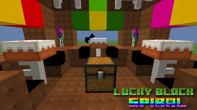 Мод Lucky Block Spiral на Майнкрафт 1.8.9