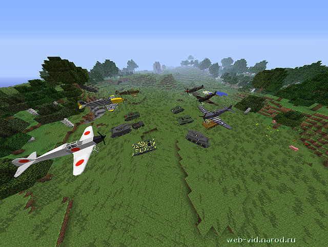 Мод для содзание самолетов в игре Minecraft