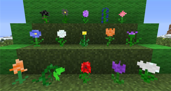 Мод для Minecraft 1.5.2, 1.6, добавляет больше цветов / Скачать бесплатно