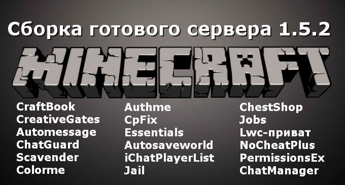 Скачать бесплатно готовый русский сервер для Minecraft 1.5.2